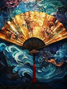 古风折扇插画