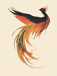 凤凰朱雀插画