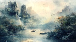 高清古风山水