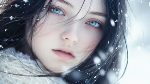 冬日美丽少女