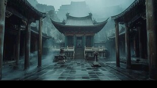 宫殿楼阁仙境仙人大殿