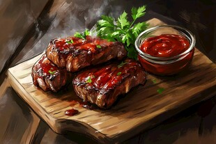 酱肉插画