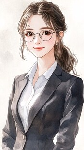 知性女生插画