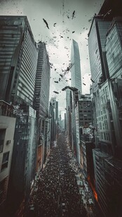 混乱拥挤的城市
