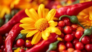 高清唯美辣椒特写