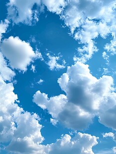 立体蓝天白云