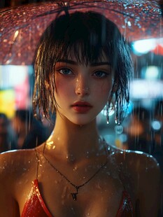 雨中少女