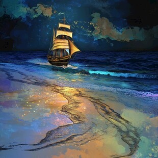 抽象写意星辰大海