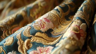 古朴华丽丝绸丝织品