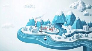 溪洛渡电站插画