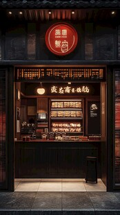 糕点店门头设计