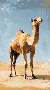 阿拉善海报插画水彩