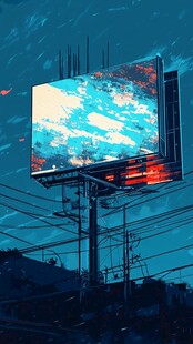 广告牌插画