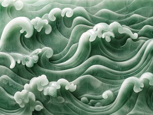 流生生财屏风背景