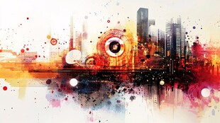 新视界新视野科技背景