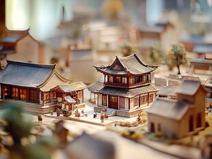 传统建筑微缩模型