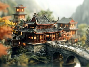 建筑微缩复原图