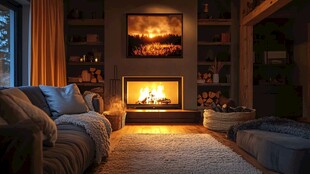 室内舒适冬天地炉