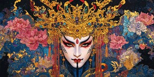 半面妆人物