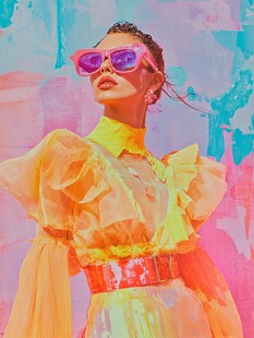 温柔粉紫色流光溢彩