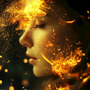 女性人物光效素材