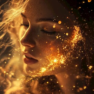 女性人物光效素材