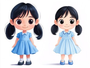 女孩孩卡通形象设计