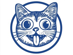 猫头卡通logo