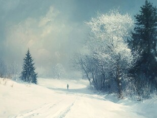 唯美冬天壁纸背景