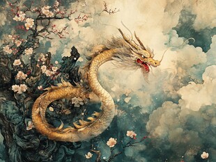 古风龙插画