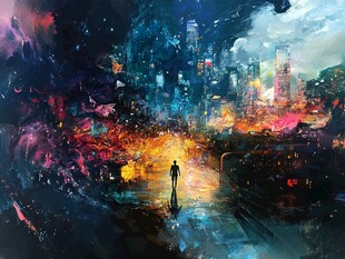 虚浮的世界绘画