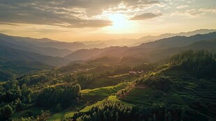 茶山夕照
