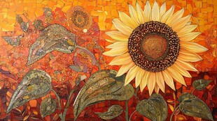 太阳花壁画