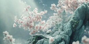 古风场景春暖花开