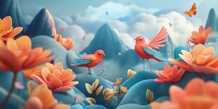 3d立体插画风格