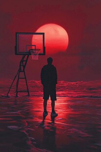 我想打篮球背景