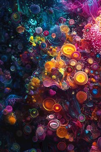 流光意境彩色渲染图案