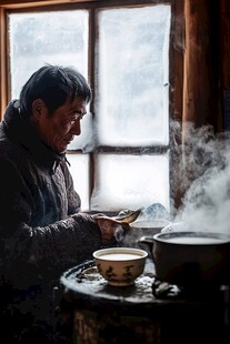 煮酥油茶