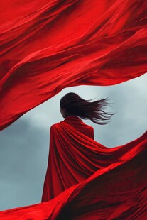 红色绸布水岸地产