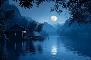 月色山水