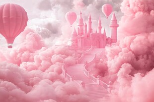 梦幻粉红色长城堡