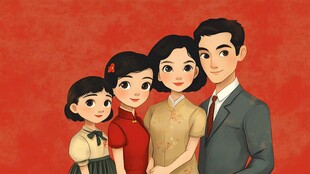 全家福插画
