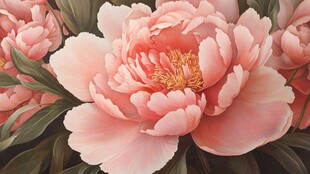 3d立体花卉牡丹