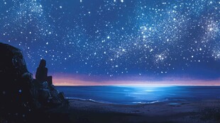 星辰大海女孩背影