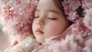 怡然自得的小女孩壁纸