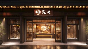 新中式采耳店门头