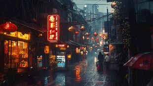 洪崖洞雨景