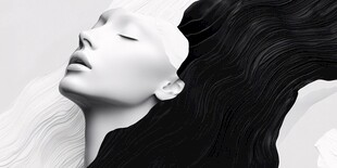 扭曲人像插画
