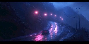 雨夜山路