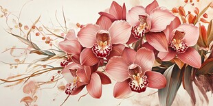 艺术兰花墙纸